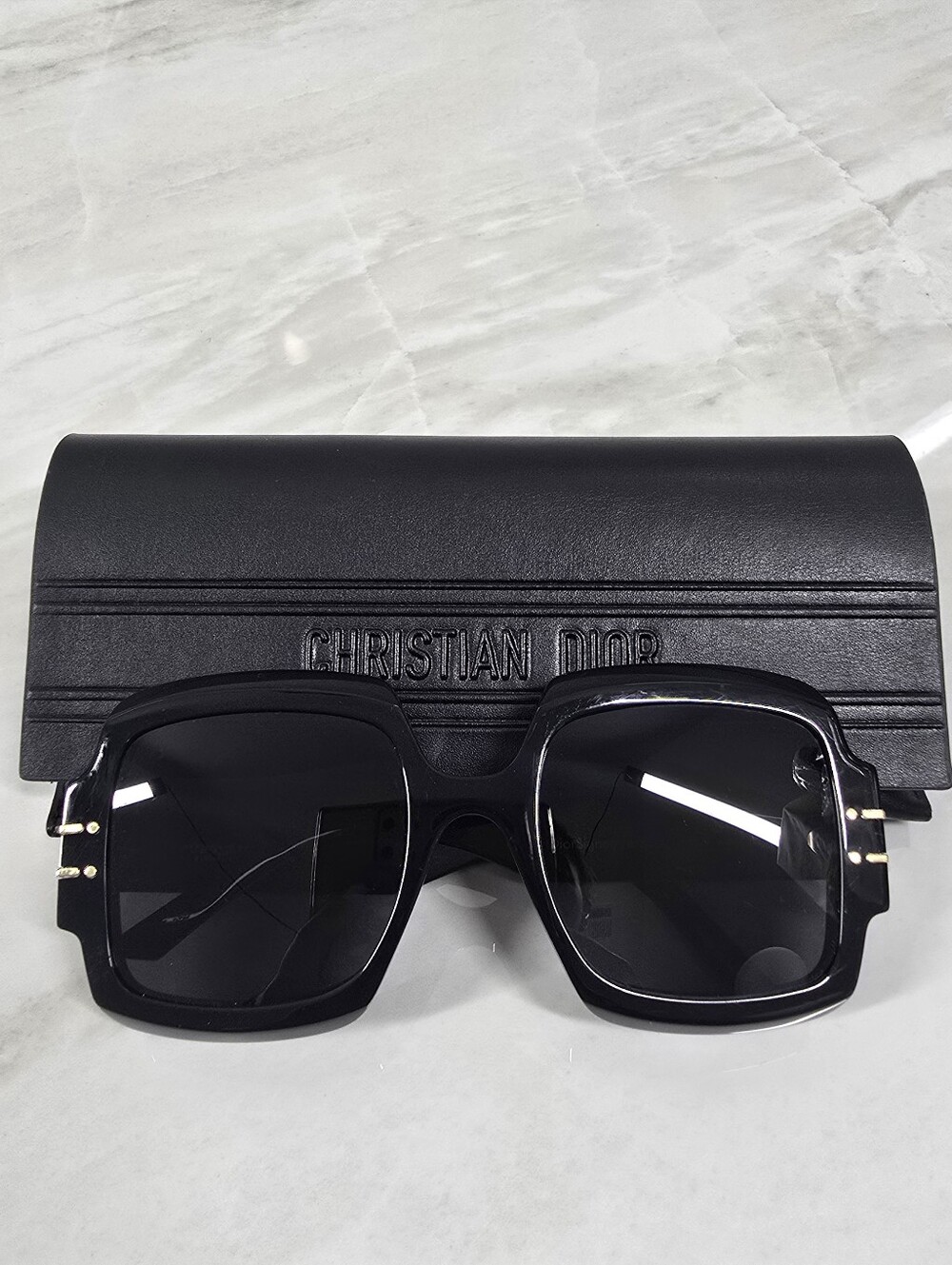Dior Black Oversized Square Sunglasses - Picture 4 of 14